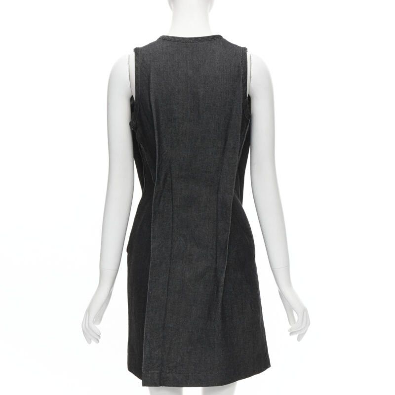 Comme des Garcons vintage COMME DES GARCONS 1991 dark indigo washed denim pinched seam dress S Size S / US 4 / IT 40 - 5 Thumbnail