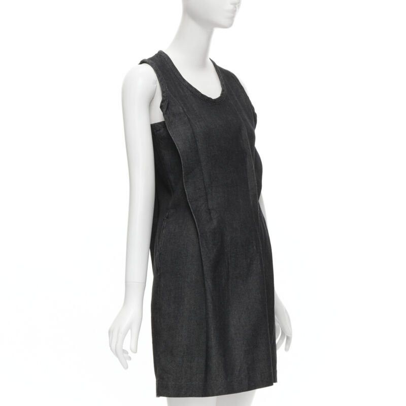 Comme des Garcons vintage COMME DES GARCONS 1991 dark indigo washed denim pinched seam dress S Size S / US 4 / IT 40 - 3 Thumbnail