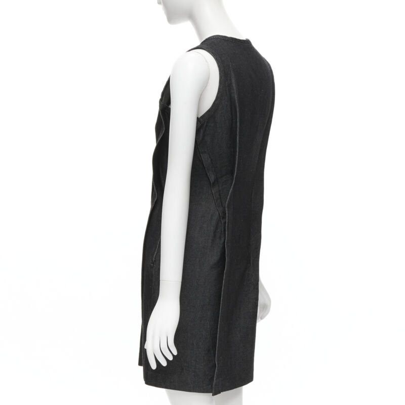 Comme des Garcons vintage COMME DES GARCONS 1991 dark indigo washed denim pinched seam dress S Size S / US 4 / IT 40 - 6 Thumbnail