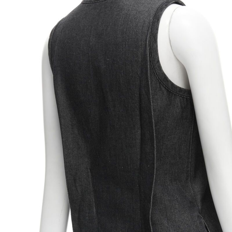 Comme des Garcons vintage COMME DES GARCONS 1991 dark indigo washed denim pinched seam dress S Size S / US 4 / IT 40 - 8 Thumbnail