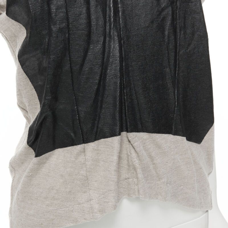Junya Watanabe vintage JUNYA WATANABE 1998 grey linen black lacquered front sweater top S Size XS / US 0-2 / IT 36-38 - 8 Thumbnail