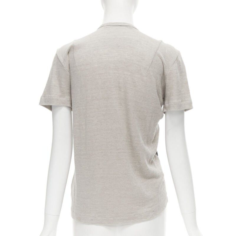 Junya Watanabe vintage JUNYA WATANABE 1998 grey linen black lacquered front sweater top S Size XS / US 0-2 / IT 36-38 - 5 Thumbnail