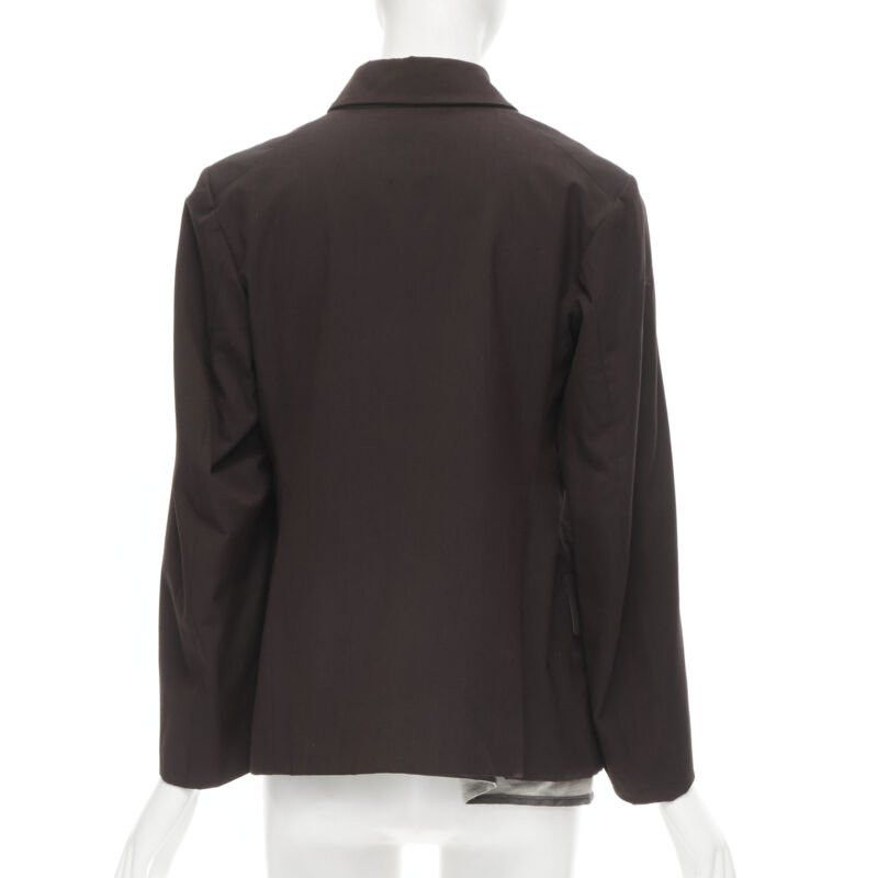 Comme des Garcons runway COMME DES GARCONS 1998 burgundy grey wool corset vest bundled blazer M Size M / US 6-8 / IT 42-44 - 5 Thumbnail