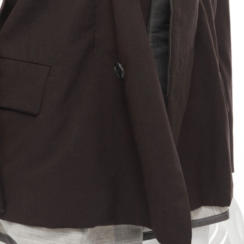 Comme des Garcons runway COMME DES GARCONS 1998 burgundy grey wool corset vest bundled blazer M Size M / US 6-8 / IT 42-44 - 7 Thumbnail