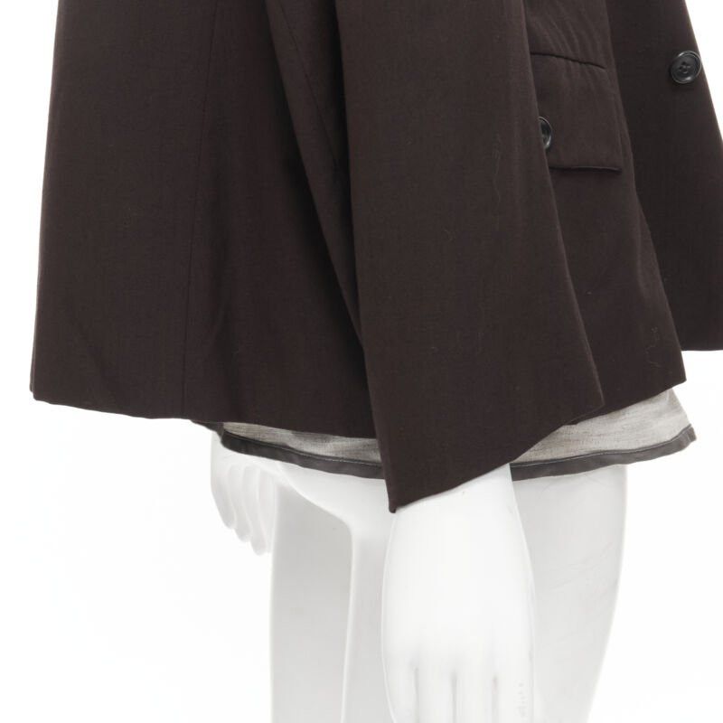 Comme des Garcons runway COMME DES GARCONS 1998 burgundy grey wool corset vest bundled blazer M Size M / US 6-8 / IT 42-44 - 9 Thumbnail