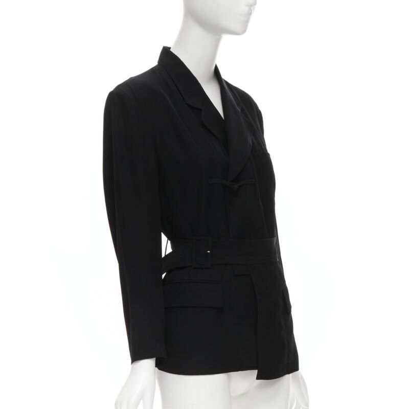Comme des Garcons vintage COMME DES GARCONS 1988 black chinese knot semi detached hem blazer S Size S / US 4 / IT 40 - 3 Thumbnail