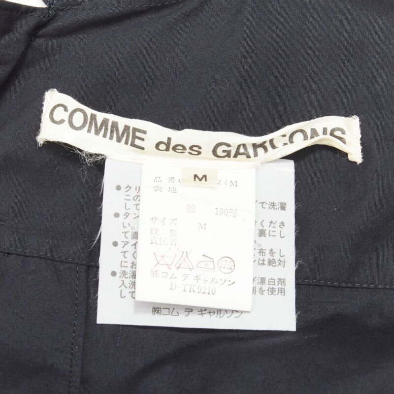 Comme des Garcons COMME DES GARCONS 1980s Vintage black asymmetric tiered flared tie back shirt M Size M / US 6-8 / IT 42-44 - 10 Thumbnail