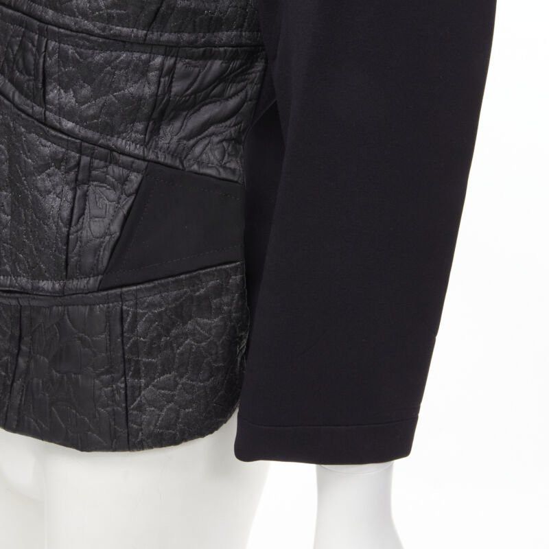 Comme des Garcons vintage COMME DES GARCONS 1990 black coated patchwork scuba blazer jacket S Size S / US 4 / IT 40 - 8 Thumbnail