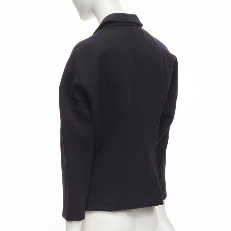 Comme des Garcons vintage COMME DES GARCONS 1990 black coated patchwork scuba blazer jacket S Size S / US 4 / IT 40 - 6 Thumbnail