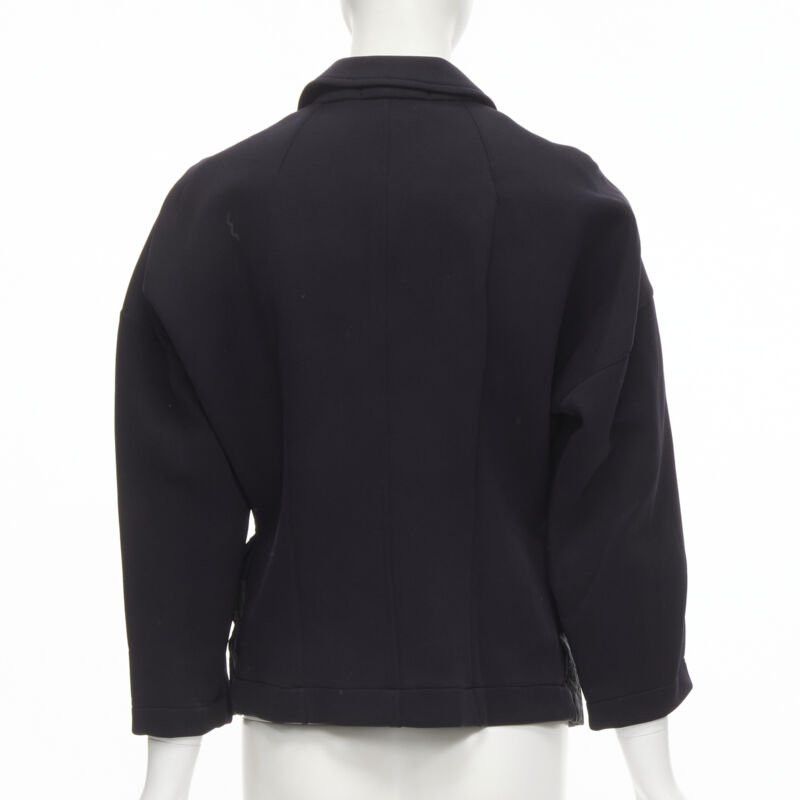 Comme des Garcons vintage COMME DES GARCONS 1990 black coated patchwork scuba blazer jacket S Size S / US 4 / IT 40 - 5 Thumbnail