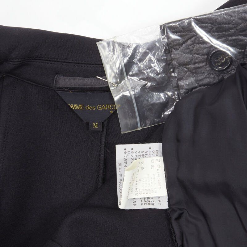 Comme des Garcons vintage COMME DES GARCONS 1990 black coated patchwork scuba blazer jacket S Size S / US 4 / IT 40 - 9 Thumbnail
