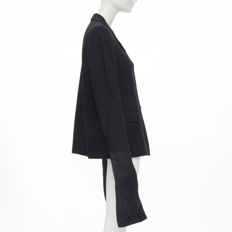 Comme des Garcons vintage COMME DES GARCONS 1992 black wool extra long wide sleeve blazer jacket M Size M / US 6-8 / IT 42-44 - 4 Thumbnail