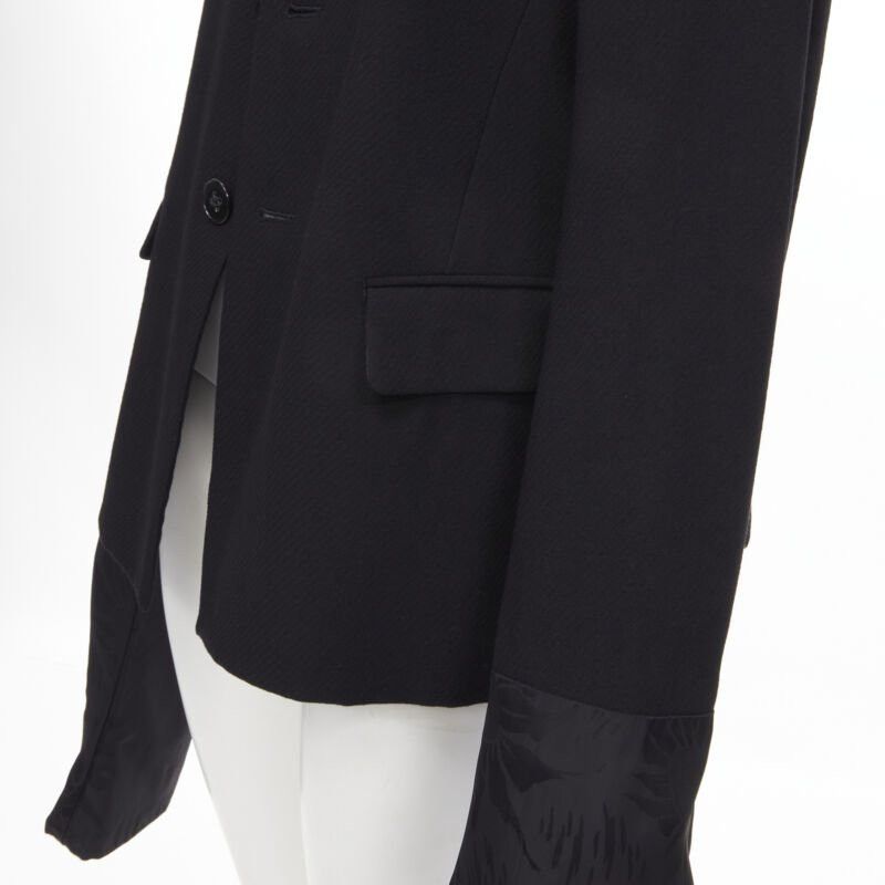 Comme des Garcons vintage COMME DES GARCONS 1992 black wool extra long wide sleeve blazer jacket M Size M / US 6-8 / IT 42-44 - 8 Thumbnail