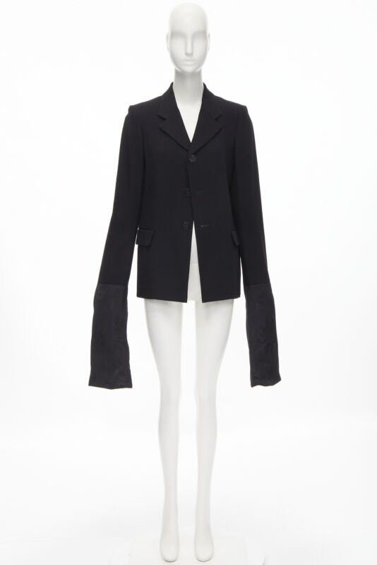Comme des Garcons vintage COMME DES GARCONS 1992 black wool extra long wide sleeve blazer jacket M Size M / US 6-8 / IT 42-44 - 10 Thumbnail