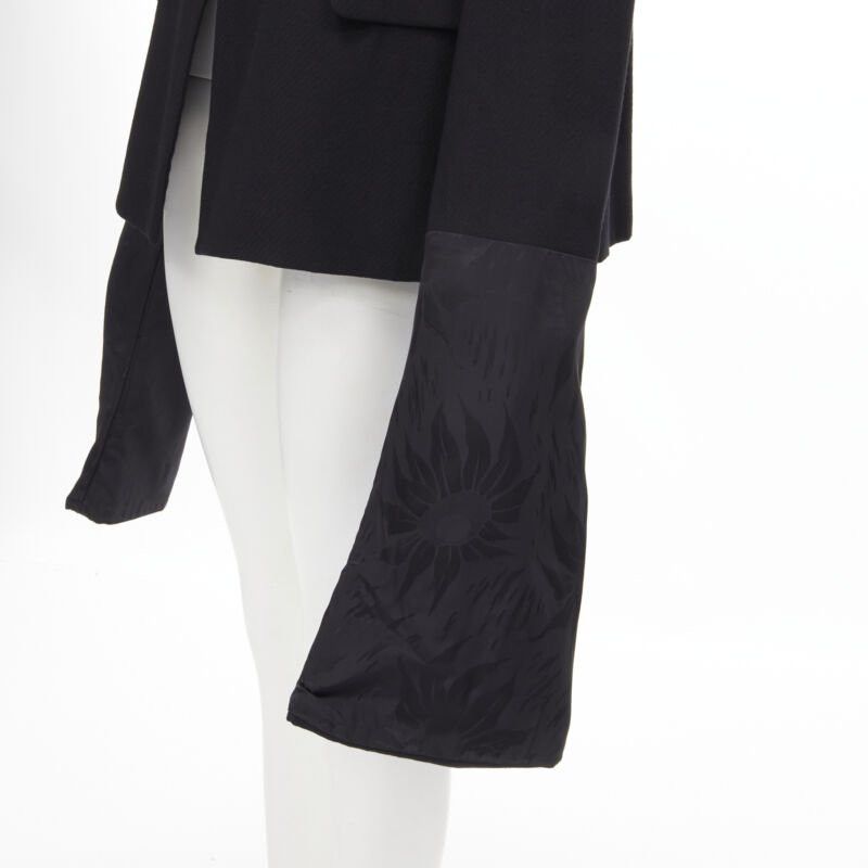 Comme des Garcons vintage COMME DES GARCONS 1992 black wool extra long wide sleeve blazer jacket M Size M / US 6-8 / IT 42-44 - 2 Thumbnail