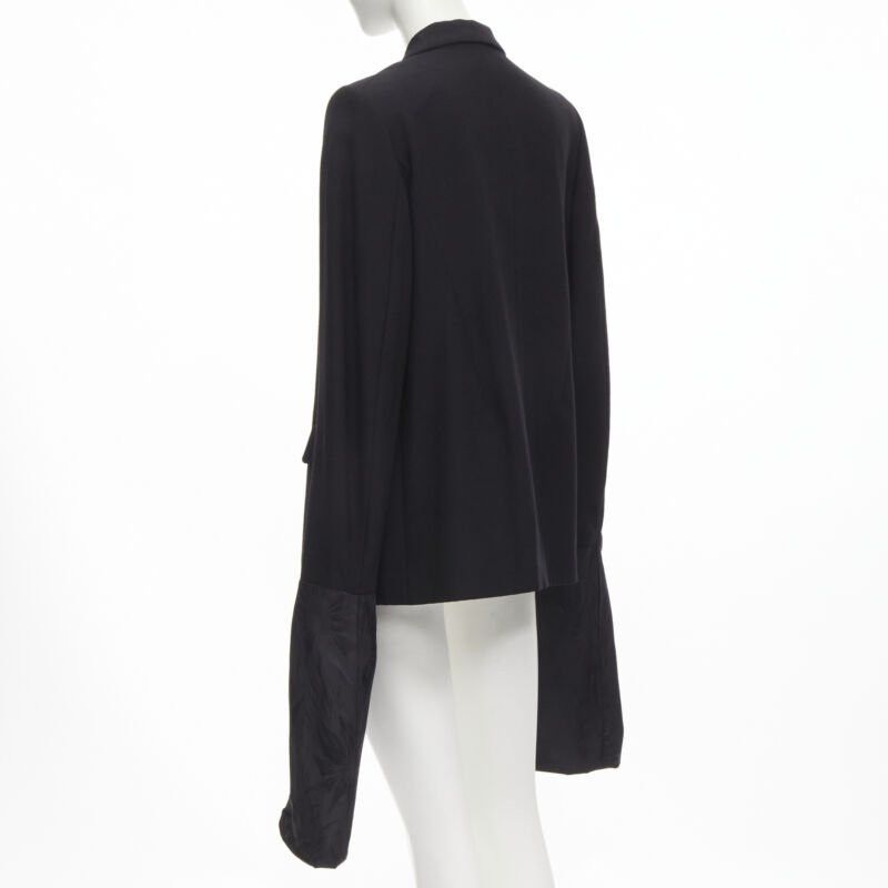 Comme des Garcons vintage COMME DES GARCONS 1992 black wool extra long wide sleeve blazer jacket M Size M / US 6-8 / IT 42-44 - 6 Thumbnail