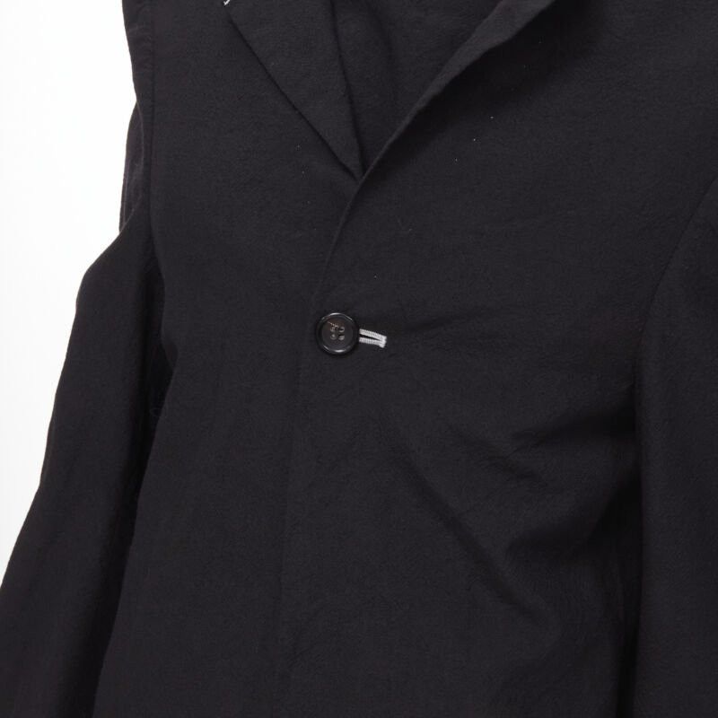 Junya Watanabe vintage JUNYA WATANABE 1994 black wool shoulder padded layered coat dress S Size S / US 4 / IT 40 - 8 Thumbnail