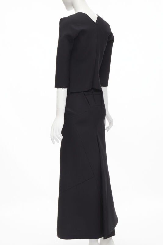 Junya Watanabe vintage JUNYA WATANABE 1999 black scuba origami square neck mermaid skirt S Size S / US 4 / IT 40 - 6 Thumbnail