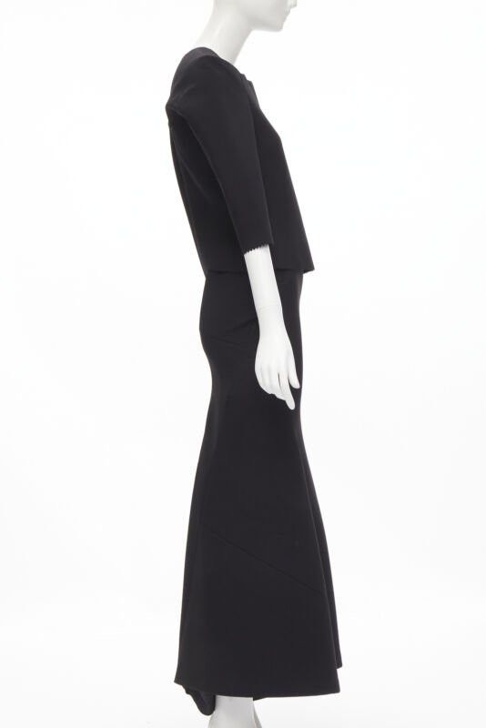 Junya Watanabe vintage JUNYA WATANABE 1999 black scuba origami square neck mermaid skirt S Size S / US 4 / IT 40 - 4 Thumbnail