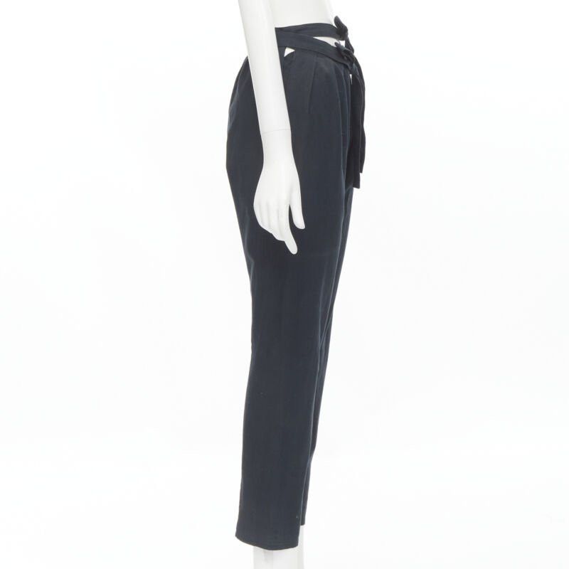 Comme des Garcons COMME DES GARCONS Vintage 1980s double bow tie waist slim leg pants S Size 27" / US 4 / IT 40 - 4 Thumbnail