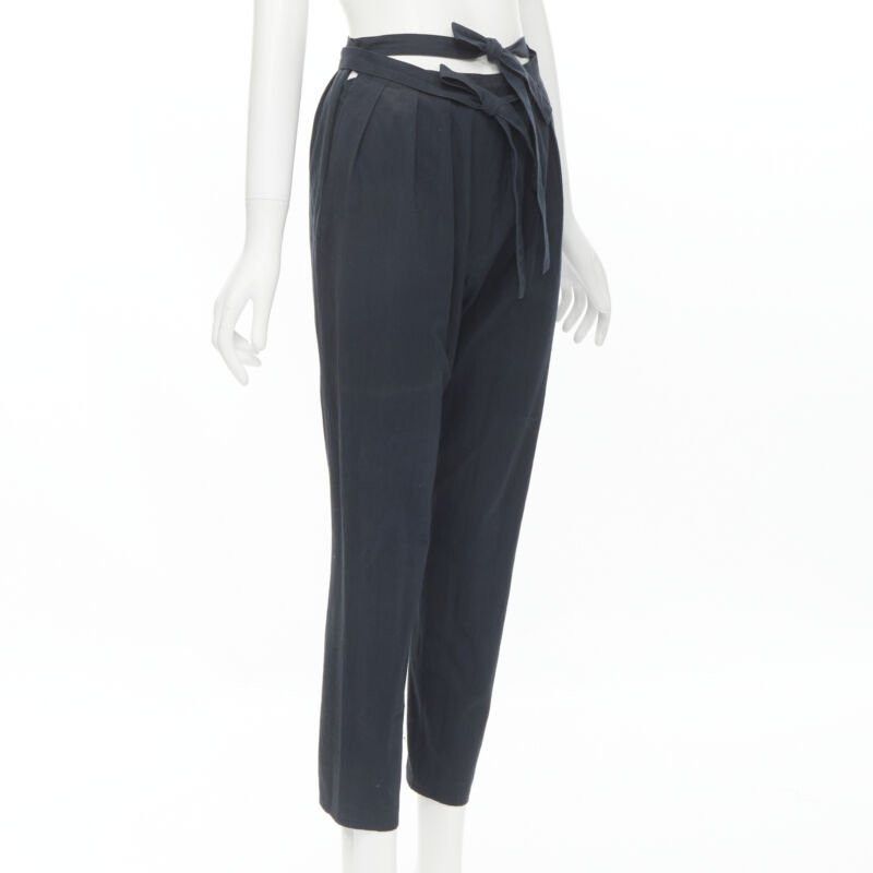 Comme des Garcons COMME DES GARCONS Vintage 1980s double bow tie waist slim leg pants S Size 27" / US 4 / IT 40 - 3 Thumbnail