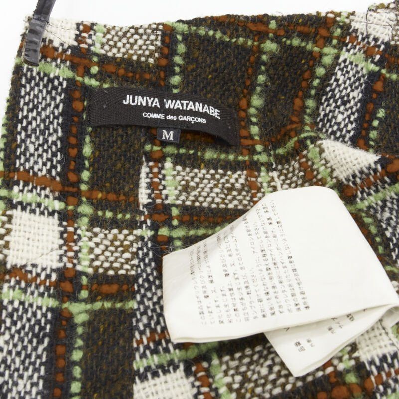 Junya Watanabe JUNYA WATANABE 2005 black lacquered bust green tweed flared cocktail dress M Size M / US 6-8 / IT 42-44 - 11 Thumbnail