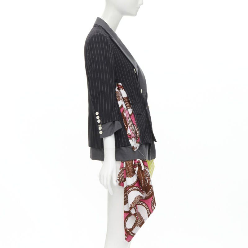 Comme des Garcons COMME DES GARCONS 2007 double layered grey pinstripe draped blazer jacket M Size M / US 6-8 / IT 42-44 - 4 Thumbnail