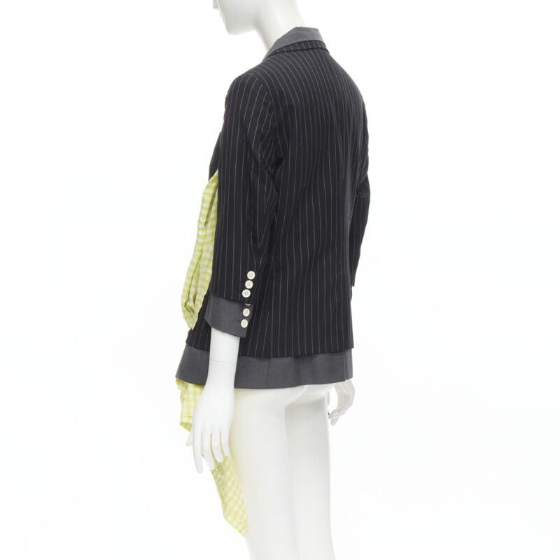 Comme des Garcons COMME DES GARCONS 2007 double layered grey pinstripe draped blazer jacket M Size M / US 6-8 / IT 42-44 - 6 Thumbnail