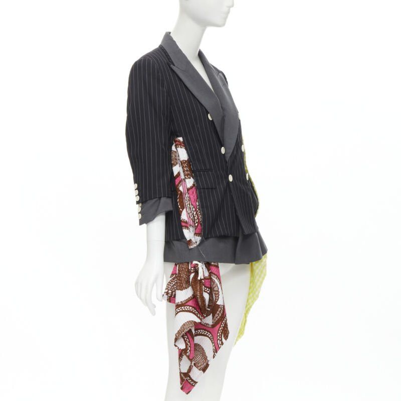 Comme des Garcons COMME DES GARCONS 2007 double layered grey pinstripe draped blazer jacket M Size M / US 6-8 / IT 42-44 - 3 Thumbnail