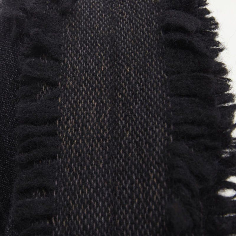 Issey Miyake ISSEY MIYAKE 1980's Vintage grey wool fringe oversized wrap Cocoon coat M rare Size M / US 6-8 / IT 42-44 - 10 Thumbnail