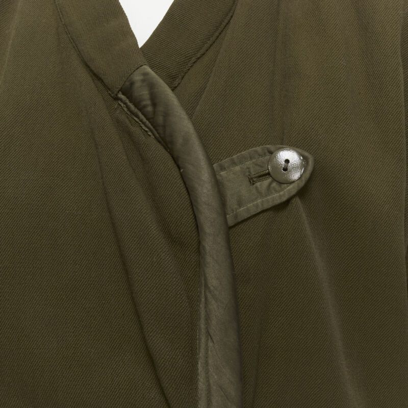 Issey Miyake ISSEY MIYAKE 1980's Vintage khaki green padded shoulder oversized coat M Rare Size M / US 6-8 / IT 42-44 - 7 Thumbnail