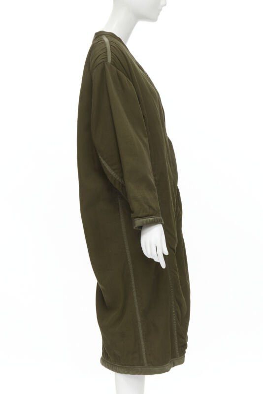 Issey Miyake ISSEY MIYAKE 1980's Vintage khaki green padded shoulder oversized coat M Rare Size M / US 6-8 / IT 42-44 - 4 Thumbnail