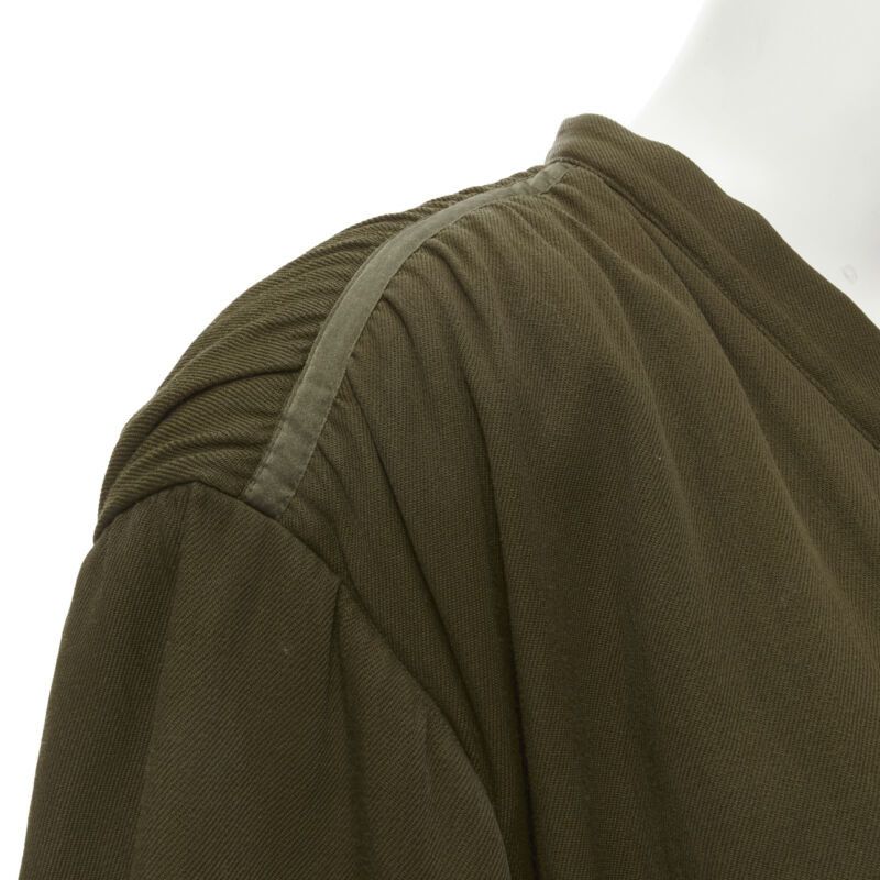 Issey Miyake ISSEY MIYAKE 1980's Vintage khaki green padded shoulder oversized coat M Rare Size M / US 6-8 / IT 42-44 - 2 Thumbnail