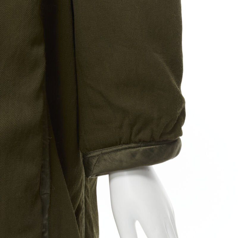 Issey Miyake ISSEY MIYAKE 1980's Vintage khaki green padded shoulder oversized coat M Rare Size M / US 6-8 / IT 42-44 - 9 Thumbnail