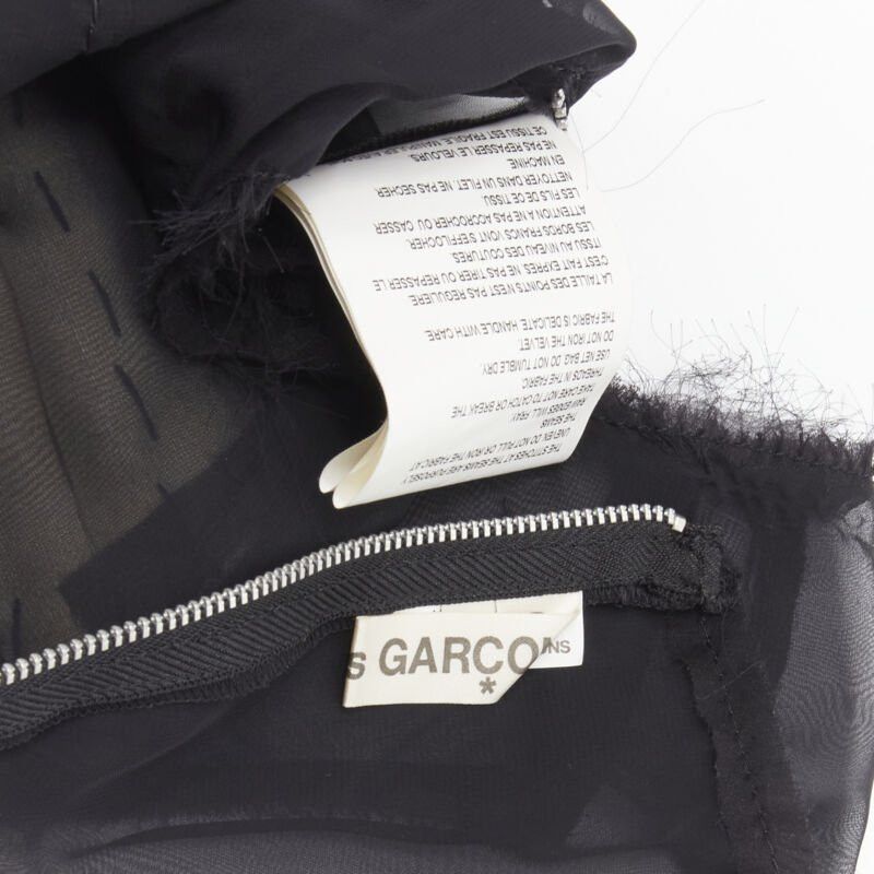 Comme des Garcons COMME DES GARCONS 2009 black sheer velvet patchwork bumps raw sleeveless vest M Size M / US 6-8 / IT 42-44 - 10 Thumbnail