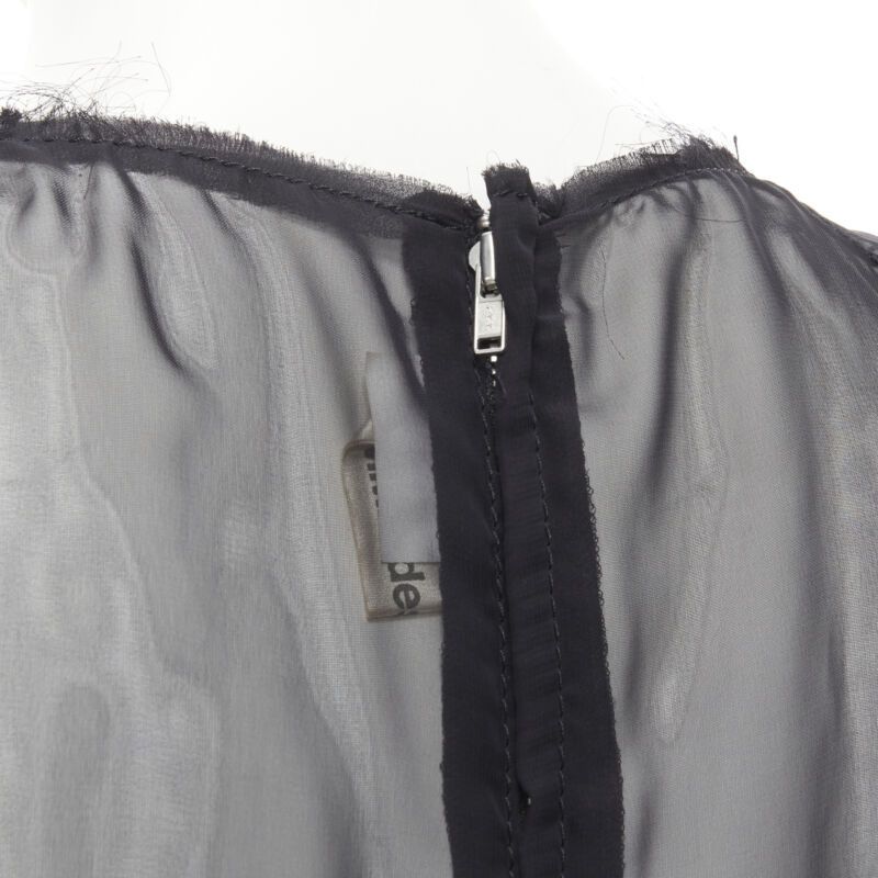 Comme des Garcons COMME DES GARCONS 2009 black sheer velvet patchwork bumps raw sleeveless vest M Size M / US 6-8 / IT 42-44 - 9 Thumbnail