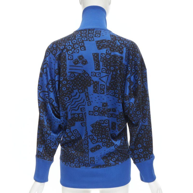 Issey Miyake ISSEY MIYAKE 1980's Vintage blue black illustration print turtleneck sweater M Size M / US 6-8 / IT 42-44 - 5 Thumbnail