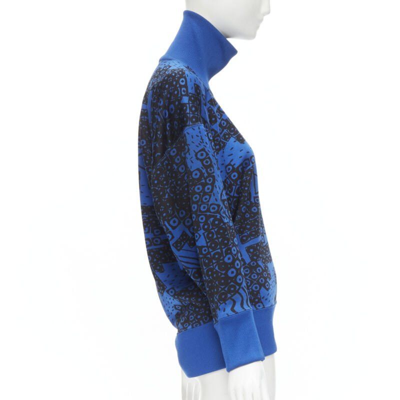 Issey Miyake ISSEY MIYAKE 1980's Vintage blue black illustration print turtleneck sweater M Size M / US 6-8 / IT 42-44 - 4 Thumbnail