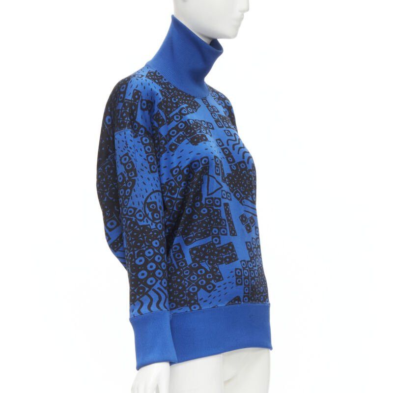 Issey Miyake ISSEY MIYAKE 1980's Vintage blue black illustration print turtleneck sweater M Size M / US 6-8 / IT 42-44 - 3 Thumbnail