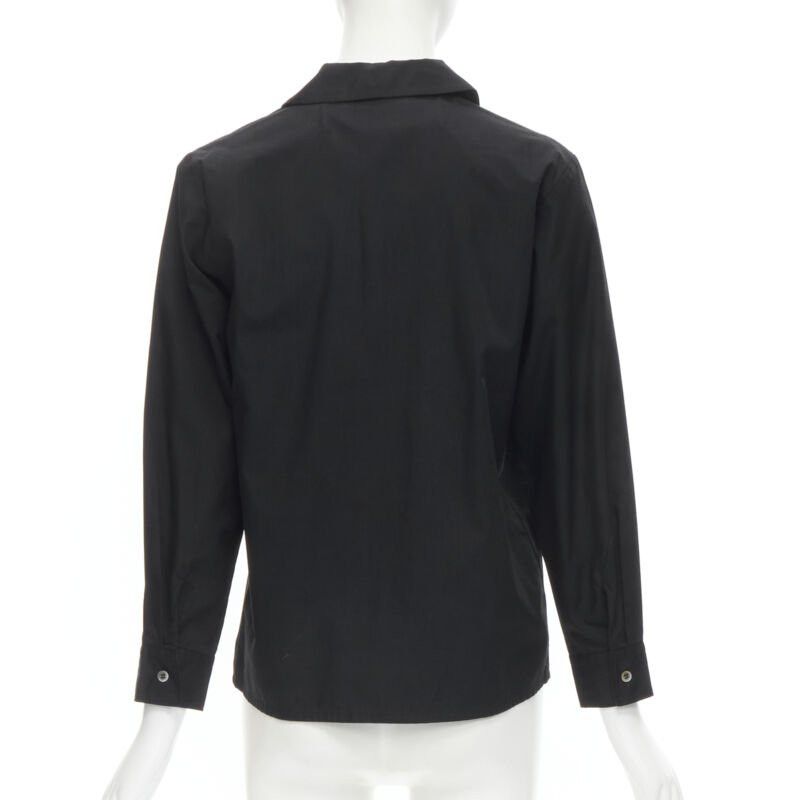 Junya Watanabe JUNYA WATANABE 1999 black cotton rose bud round collar long sleeve shirt M Size M / US 6-8 / IT 42-44 - 5 Thumbnail