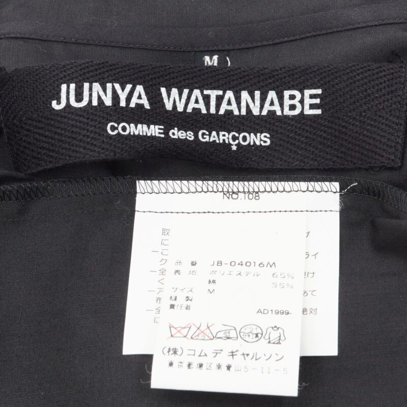 Junya Watanabe JUNYA WATANABE 1999 black cotton rose bud round collar long sleeve shirt M Size M / US 6-8 / IT 42-44 - 10 Thumbnail