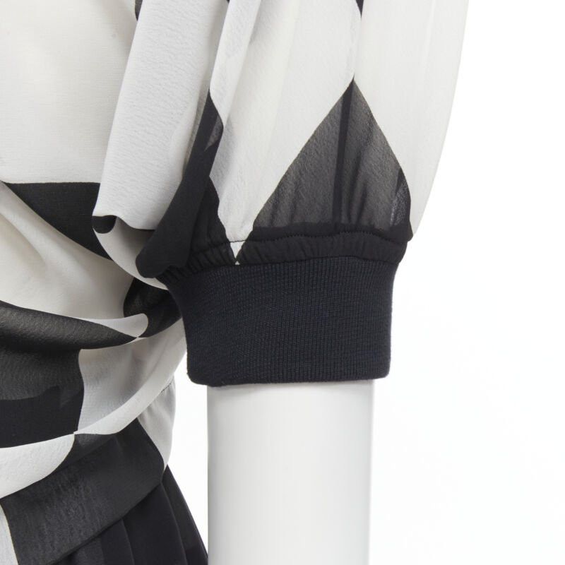 Comme des Garcons COMME DES GARCONS 1988 Runway black white chessboard checkered bomber skirt S Size S / US 4 / IT 40 - 7 Thumbnail