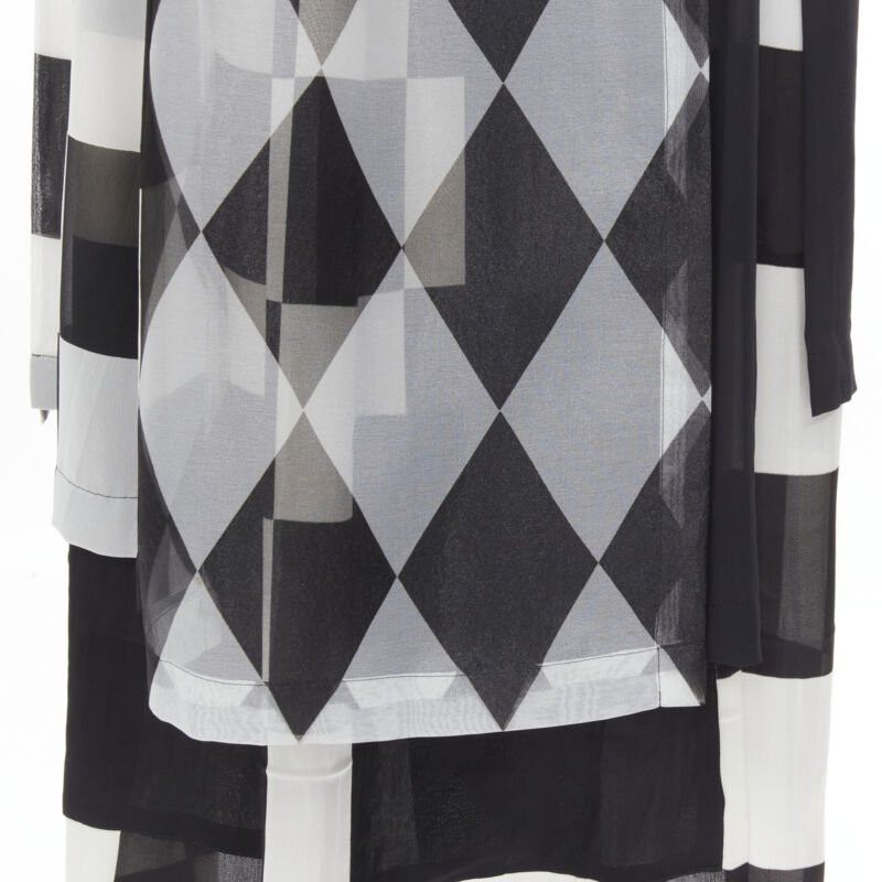 Comme des Garcons COMME DES GARCONS 1988 Runway black white chessboard checkered bomber skirt S Size S / US 4 / IT 40 - 10 Thumbnail