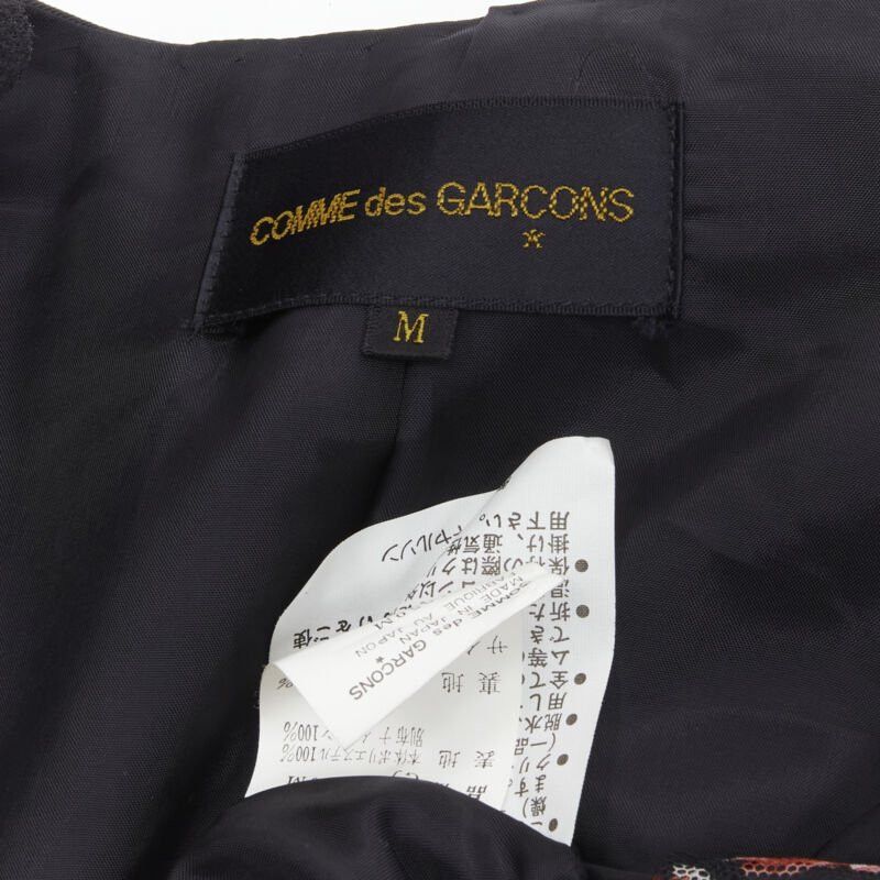 Comme des Garcons rare COMME DES GARCONS 1995 black red rose tulle scalloped sash blazer jacket M Size M / US 6-8 / IT 42-44 - 12 Thumbnail