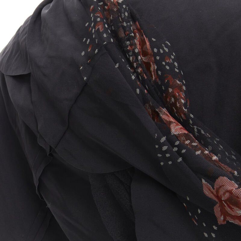 Comme des Garcons rare COMME DES GARCONS 1995 black red rose tulle scalloped sash blazer jacket M Size M / US 6-8 / IT 42-44 - 8 Thumbnail