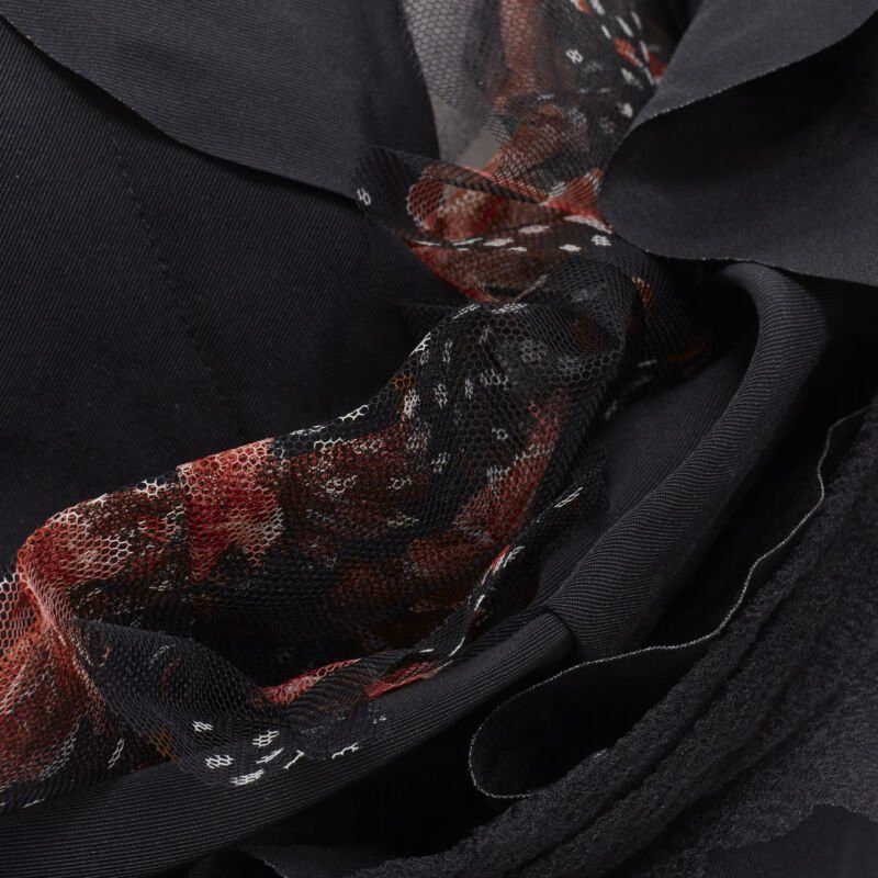 Comme des Garcons rare COMME DES GARCONS 1995 black red rose tulle scalloped sash blazer jacket M Size M / US 6-8 / IT 42-44 - 9 Thumbnail