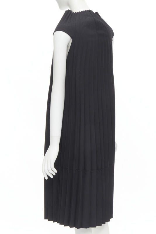 Junya Watanabe JUNYA WATANABE 1998 black Accordion pleated raw edge deconstructed dress S Size S / US 4 / IT 40 - 6 Thumbnail
