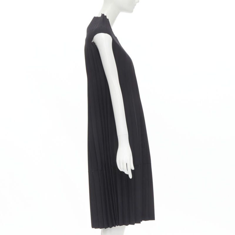 Junya Watanabe JUNYA WATANABE 1998 black Accordion pleated raw edge deconstructed dress S Size S / US 4 / IT 40 - 4 Thumbnail