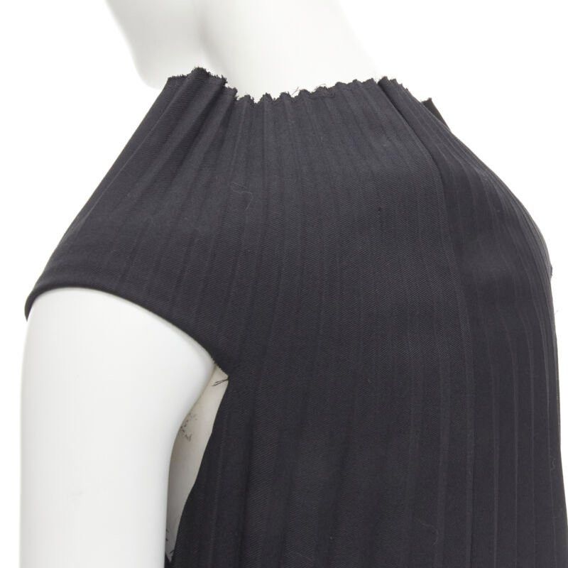 Junya Watanabe JUNYA WATANABE 1998 black Accordion pleated raw edge deconstructed dress S Size S / US 4 / IT 40 - 7 Thumbnail