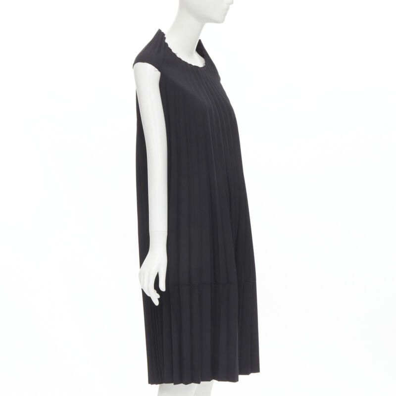 Junya Watanabe JUNYA WATANABE 1998 black Accordion pleated raw edge deconstructed dress S Size S / US 4 / IT 40 - 3 Thumbnail